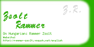 zsolt rammer business card